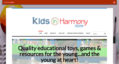 Desktop Screenshot of kidsinharmonystore.com